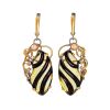Amber Earrings In Gold-Plated Silver With Cultured Pearls The Electra, image 
