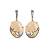 Drop Gold-Plated Earrings With Mammoth Tusk The Era, image 