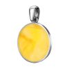 Round Amber Pendant In Sterling Silver The Monaco, image 