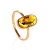 Amber Ring With Inclusions In Gold The Clio, Ring Size: 6.5 / 17, image 