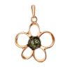Floral Amber Pendant In Gold-Plated Silver The Daisy, image 