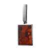 Square Amber Pendant In Sterling Silver The London, image 