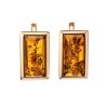 Gold-Plated Earrings With Cognac Amber The Chelsea, image 