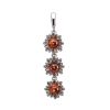 Long Amber Pendant In Sterling Silver The Aster, image 