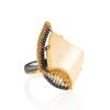 Adjustable Mammoth Tusk Ring In Gold-Plated Silver The Era, Ring Size: Adjustable, image 