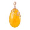 Honey Amber Pendant In Gold The Cascade, image 