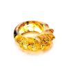 Handcrafted Carved Amber Band Ring The Magma, image 