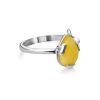 Honey Amber Ring In Sterling Silver The Twinkle, Ring Size: 12 / 21.5, image 