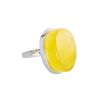 Voluptuous Silver Ring With Bright Honey Amber The Glow, Ring Size: 7 / 17.5, image 