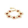 Link Amber Bracelet In Gold Plated Silver The Daisy, image 