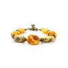 Multicolor Amber Bracelet With Brass Beads The Indonesia, image 