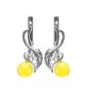 Honey Amber Earrings In Sterling Silver The Florina, image 