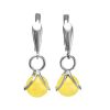 Drop Amber Earrings In Sterling Silver The Flamenco, image 
