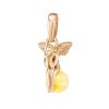 Gold-Plated Pendant With Honey Amber The Angel, image 