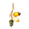 Multicolor Amber Pendant In Gold The Dandelion, image 
