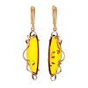 Handcrafted Amber Earrings In Gold The Rialto, image 
