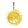 Fruit Slice Amber Pendant In Sterling Silver The Confiture, image 