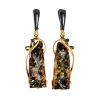 Handcrafted Amber Earrings In Gold-Plated Silver The Rialto, image 
