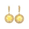 Amber Earrings In Gold-Plated Silver With Crystals The Venus, image 