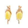 Luminous Amber Earrings In Gold The Sigma, image 