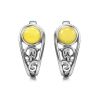 Honey Amber Earrings In Sterling Silver The Scheherazade, image 
