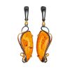 Handmade Amber Earrings In Gold-Plated Silver The Rialto, image 