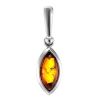 Sterling Silver Pendant With Cognac Amber The Amaranth, image 