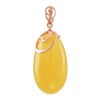 Gold-Plated Teardrop Pendant With Honey Amber The Cascade, image 