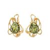 Floral Amber Earrings In Gold-Plated Silver The Daisy, image 