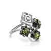 Green Amber Ring In Sterling Silver The Vernissage, Ring Size: 12 / 21.5, image 