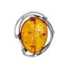 Handcrafted Amber Brooch In Sterling Silver The Rialto, image 