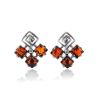 Cognac Amber Earrings In Sterling Silver The Vernissage, image 
