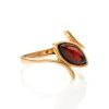 Exquisite Amber ring In Gold-Plated Silver The Adagio, Ring Size: 9.5 / 19.5, image 