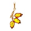 Adorable Gold Plated Pendant With Cognac Amber The Dandelion, image 