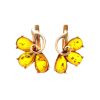 Luminous Amber Earrings In Gold-Plated Silver The Dandelion, image 