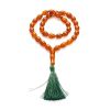 Islamic 33 Olive Cut Cognac Amber Prayer Beads, image 