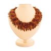 Cherry Amber Necklace With Brown Glass Beads The Fable, image 