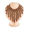 Handcrafted Cherry Amber Necklace With Glass Beads The Fable, image 
