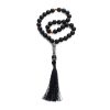 Islamic 33 Black Amber Prayer Beads The Cuba, image 
