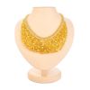 Handcrafted Amber Necklace With Yellow Glass Beads The Fable, image 