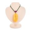 Honey Amber Pendant On Braided Cord The Beijing, image 