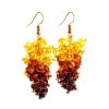 Multicolor Amber Drop Earrings With Glass Beads The Fable, image 