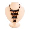 Handcrafted Cherry Amber Necklace With Glass Beads The Fable, image 