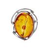 Handcrafted Amber Brooch In Sterling Silver The Rialto, image 
