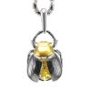 Egyptian Amber Pendant In Sterling Silver The Scarab, image 