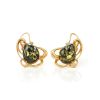 Amber Stud Earrings In Gold-Plated Silver The Daisy, image 