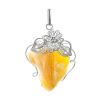 Handmade Amber Pendant In Sterling Silver the Dew ​, image 