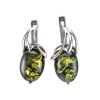 Green Amber Earrings In Sterling Silver The Palermo, image 