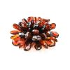 Cherry Amber Brooch The Chrysanthemum, image 