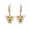 Amber Drop Earrings In Gold With Crystals The Edelweiss, image 